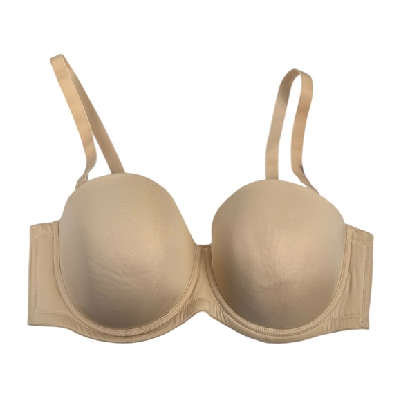 HANSCA‎ Strapless Bra Beige Push Up Convertible Everyday Comfort 42D 172 - Picture 1 of 5